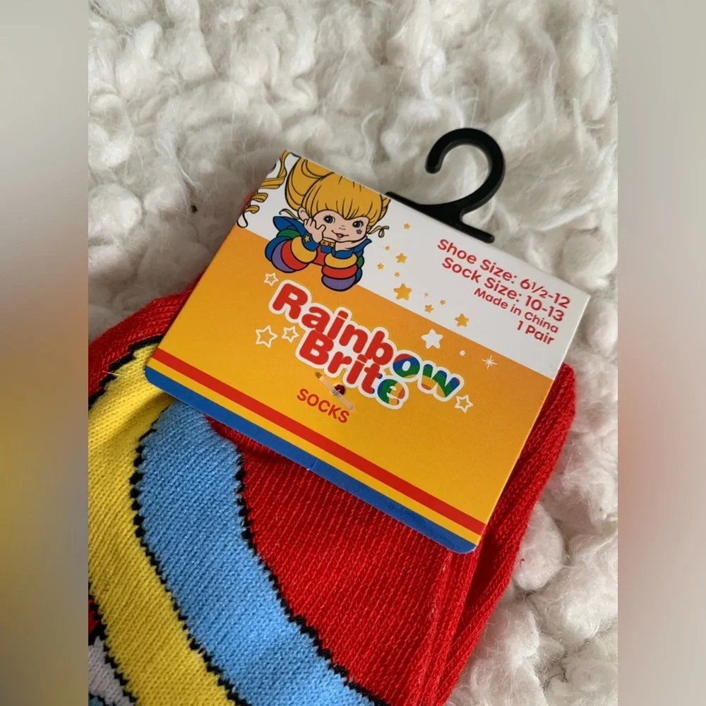 New Rainbow Brite Retro Red Character Socks Women’s 6.5-12 shoe sizes